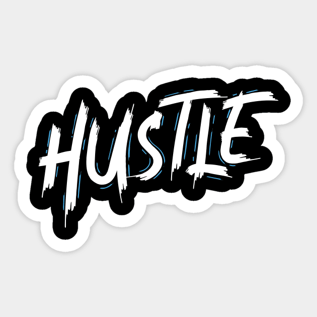 Hustle Blue and White Sticker by HeyListen